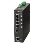 RuggedNet GPoE+ Mi 1xLC 4xRJ-45 2xDC