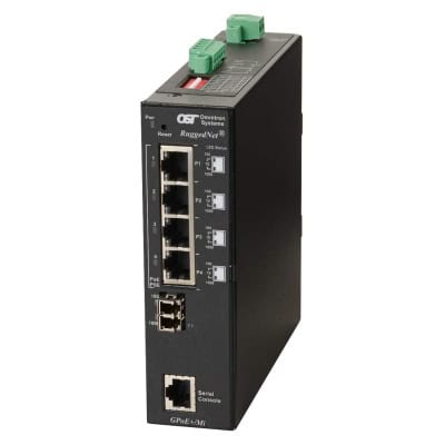 RuggedNet GPoE+ Mi 1xLC 4xRJ-45 1xDC