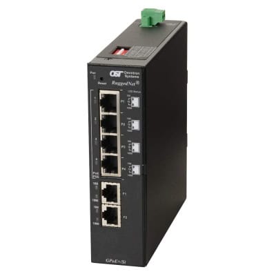 RuggedNet GPoE+ Si 2xRJ-45 4xRJ-45 1xDC