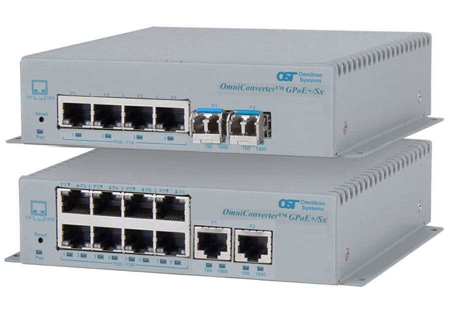 OmniConverter GPoESx 4 Port Group PoE Switch